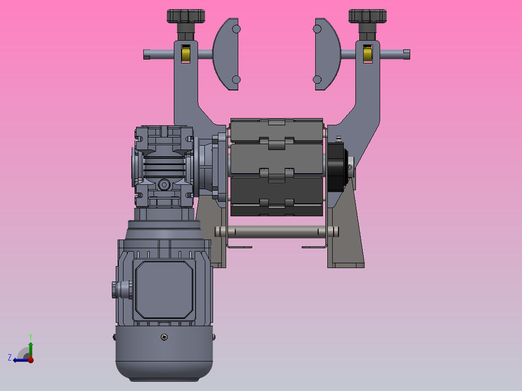 瓶子灌装机右视图