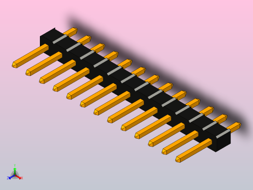 13针插座 - 公头 - 2.54mm