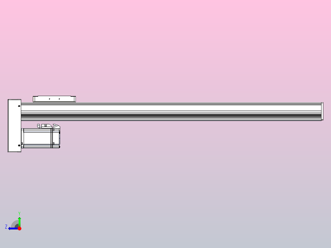 滚珠丝杠直线轴带导轨全封闭TPA-HCR-105D-1610C-L700-MP-Y-P40-N3右视图