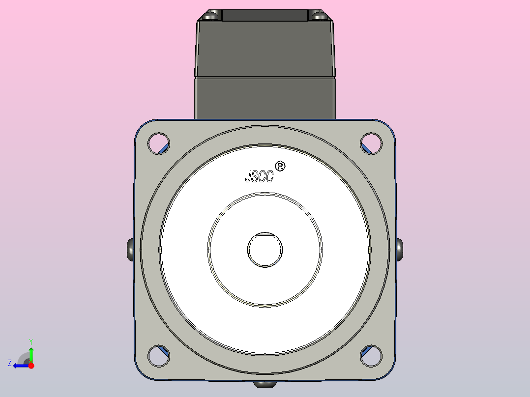 YB电磁制动电机60yb04右视图