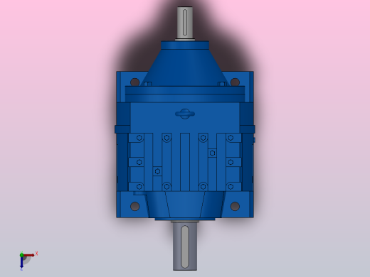 RS97底脚轴伸式安装斜齿轮减速机_RS97-7.09-M1俯视缩略图