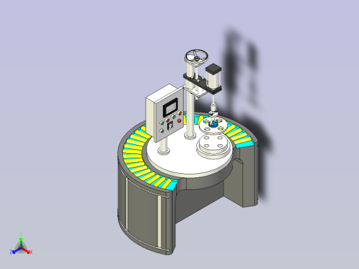 瓶盖自动压缩机三维模型设计