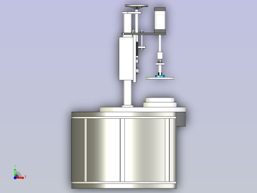 瓶盖自动压缩机三维模型设计前视缩略图