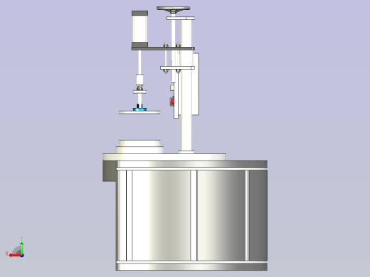 瓶盖自动压缩机三维模型设计后视缩略图