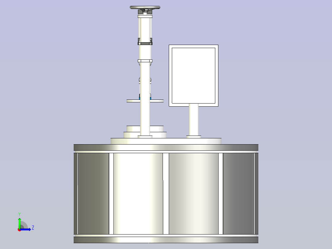 瓶盖自动压缩机三维模型设计左视图