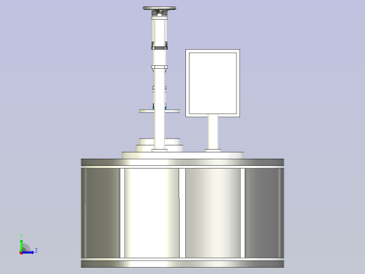 瓶盖自动压缩机三维模型设计左视缩略图