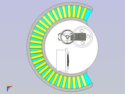 瓶盖自动压缩机三维模型设计俯视缩略图