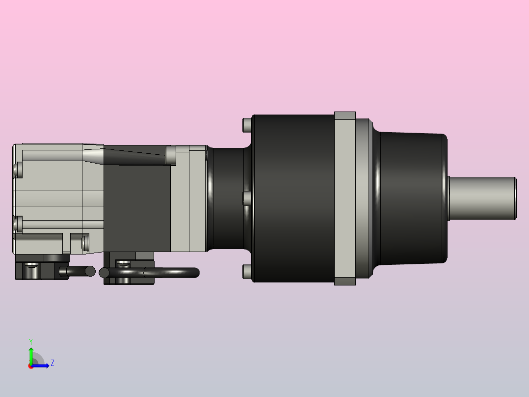 行星齿轮交流伺服电机左视图