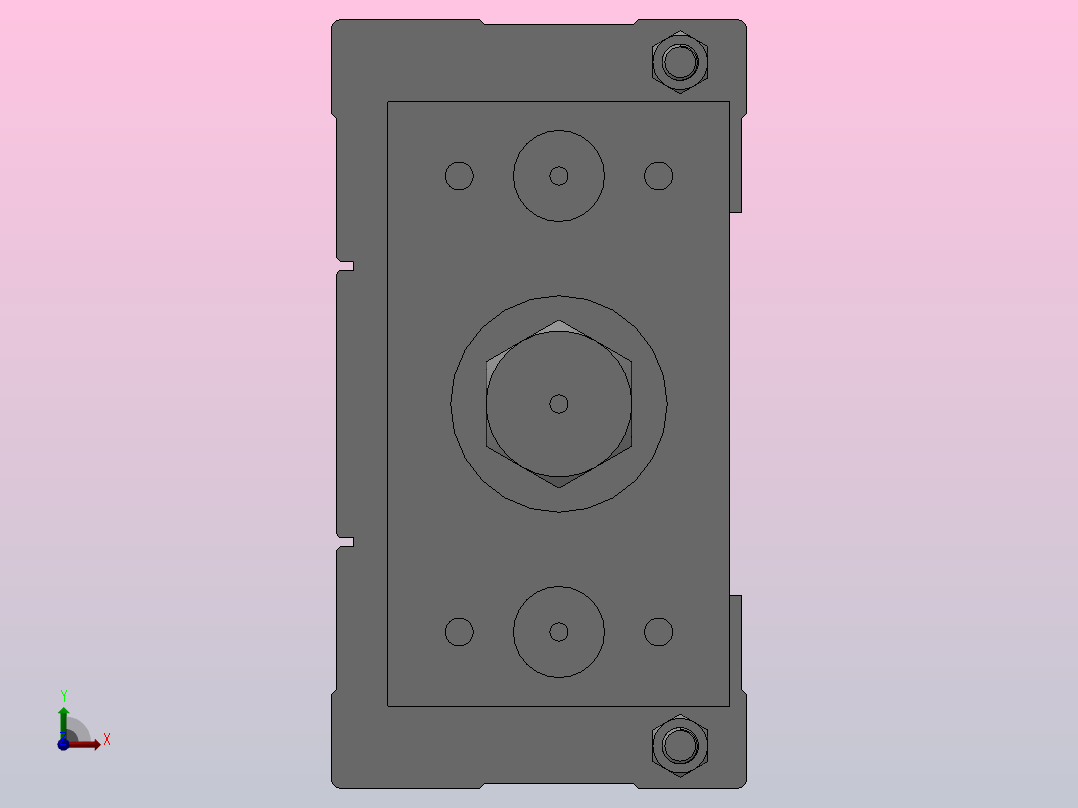 带导轨气缸-基本型HMGG系列[HMCGMB32-100]前视图