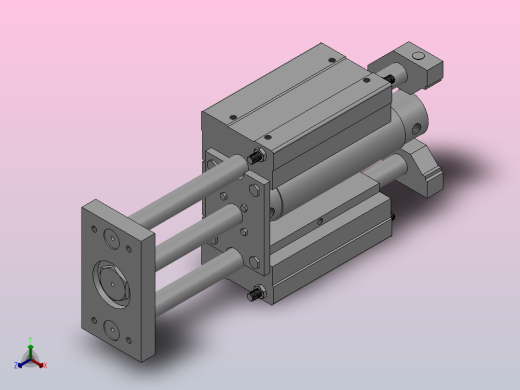 带导轨气缸-基本型HMGG系列[HMCGMB32-100]正等轴测缩略图