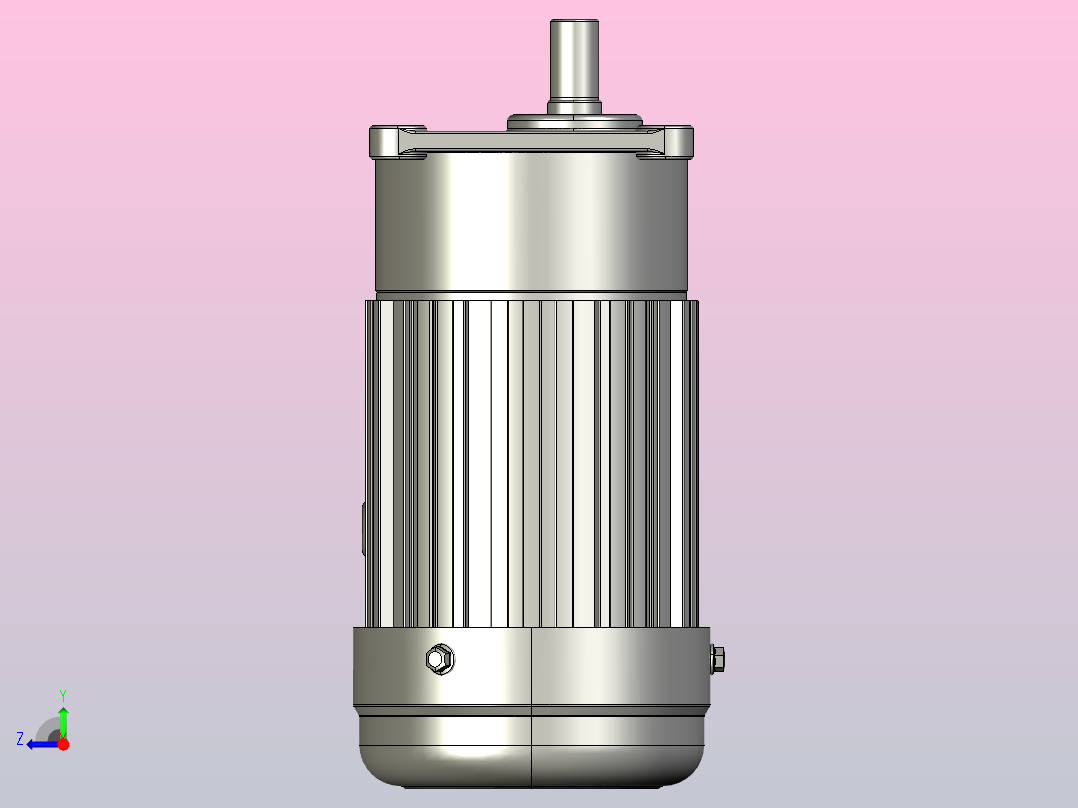 小型三相带刹车三维带刹车三相100W2#立式右视图