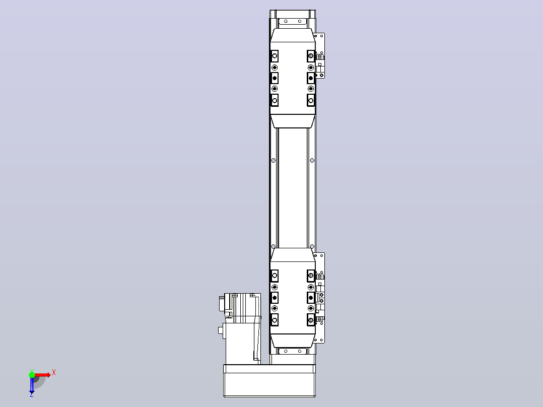 滚珠丝杠线性轴TPA-GCRS-50-1205C-L50-MR-M10-N3俯视图