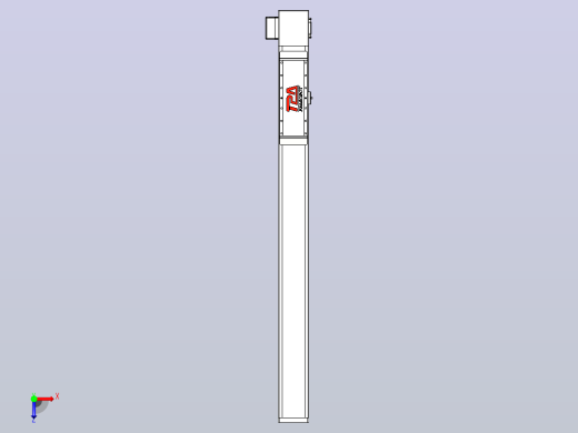 伺服电机集成皮带传动直线执行器TPA-OCB-120-224-L950-RP-P75-N3俯视缩略图