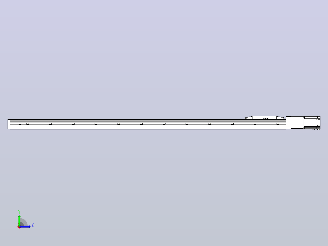 滚珠丝杠直线轴内置导轨TPA-GCR-170-2510C-L1550-M-M75-N3左视图