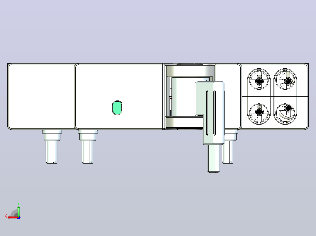 OUVT-X3H过欠压脱扣器三维模型202404后视图