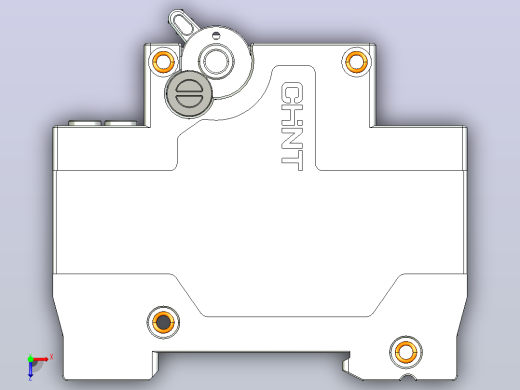 OUVT-X3H过欠压脱扣器三维模型202404俯视缩略图
