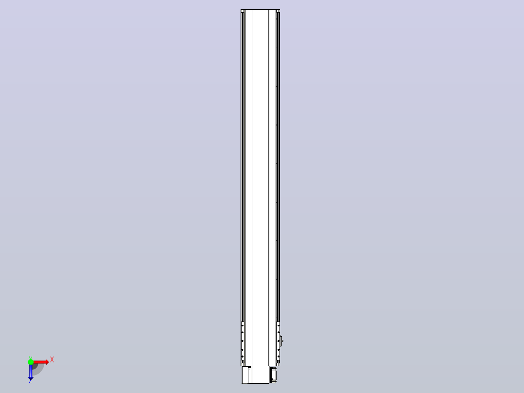 皮带直线轴半封闭可选导轨TPA-HNB-202D-140-L1500-LP-Y-P75-N3俯视图