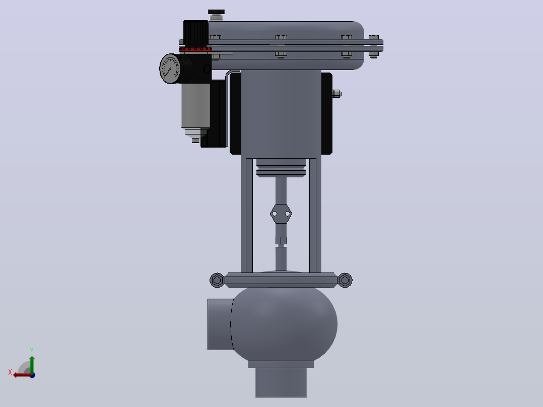 DTG-01-L型数字式调节阀(3277)[DTG-01-DN65]后视图