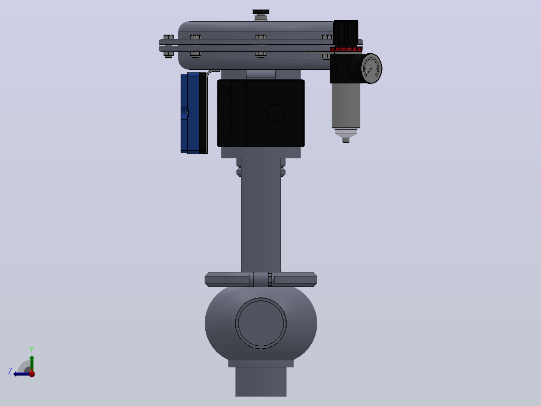 DTG-01-L型数字式调节阀(3277)[DTG-01-DN65]右视图