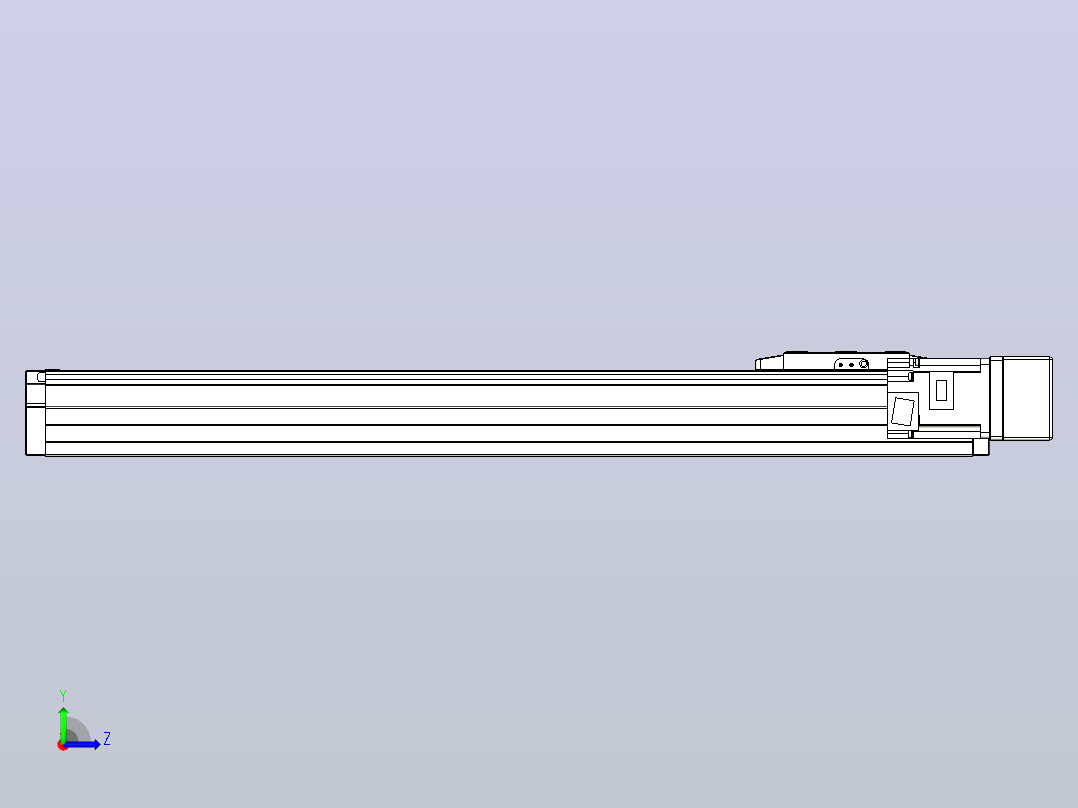 滚珠丝杠直线轴内置导轨TPA-GCR-80-1610C-L500-MR-M20-N3左视图