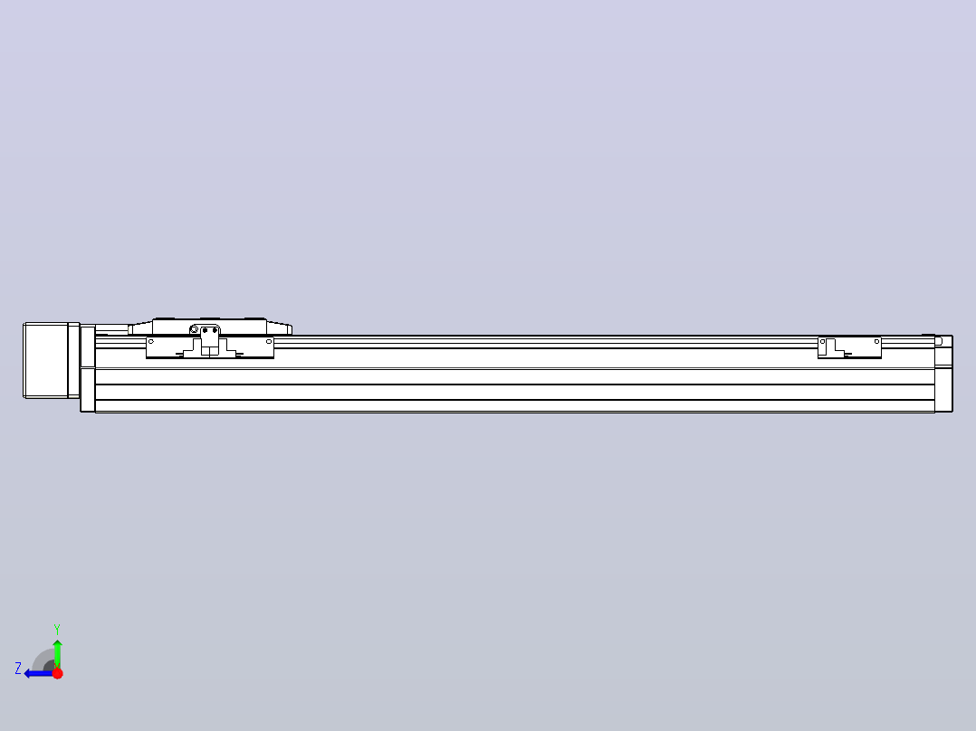 滚珠丝杠直线轴内置导轨TPA-GCR-80-1610C-L500-MR-M20-N3右视图
