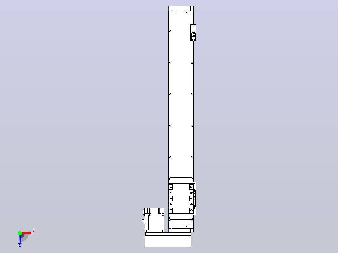 滚珠丝杠直线轴内置导轨TPA-GCR-80-1610C-L500-MR-M20-N3俯视图