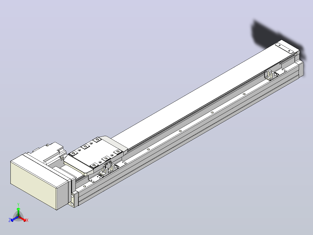 滚珠丝杠直线轴内置导轨TPA-GCR-80-1610C-L500-MR-M20-N3正等轴测图