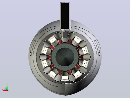 Turbo Fan Jet Engine涡轮风扇喷气发动机3D图纸 INVENTOR设计后视缩略图