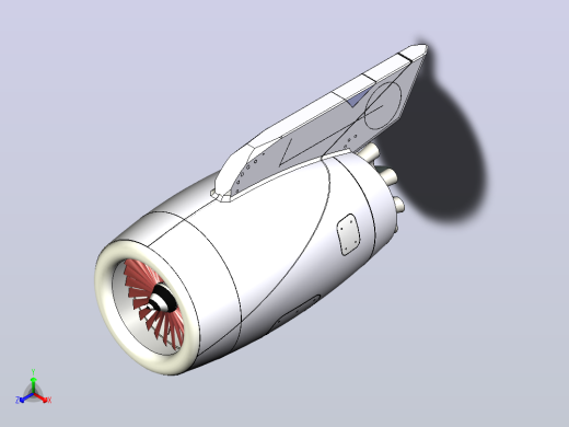 Turbo Fan Jet Engine涡轮风扇喷气发动机3D图纸 INVENTOR设计正等轴测缩略图