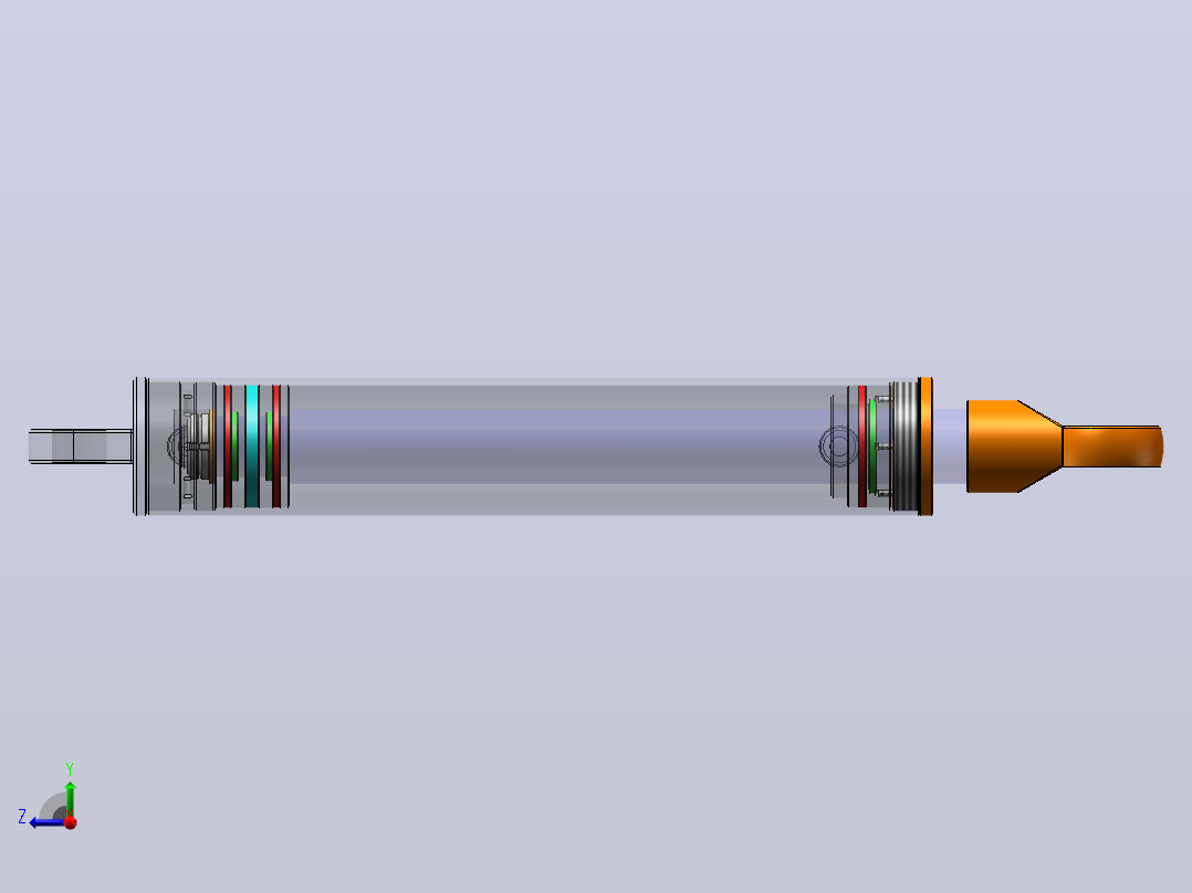 卧式钻床液压系统设计（SW+CAD+说明书）右视图