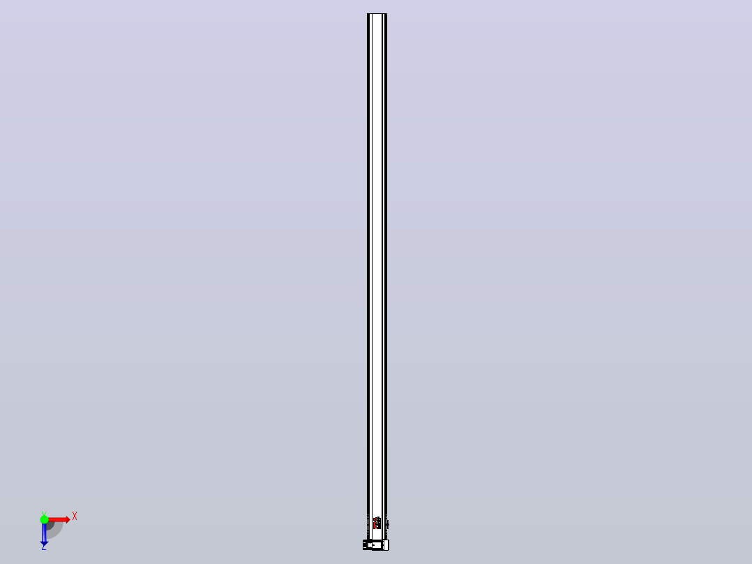 皮带直线轴半封闭可选导轨TPA-HNB-120D-110-L3000-RU-Y-P40-N3俯视图