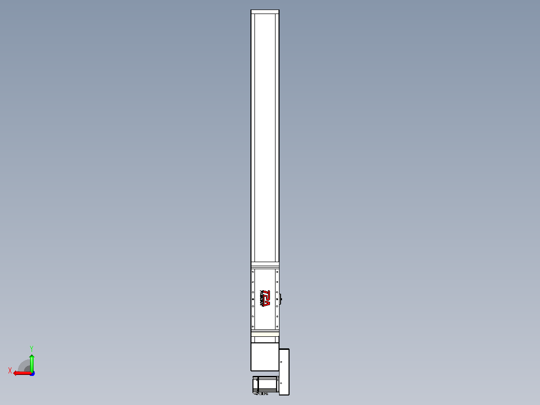 伺服电机集成皮带传动直线执行器TPA-OCB-140-256-L1050-MR-P75-N3后视图