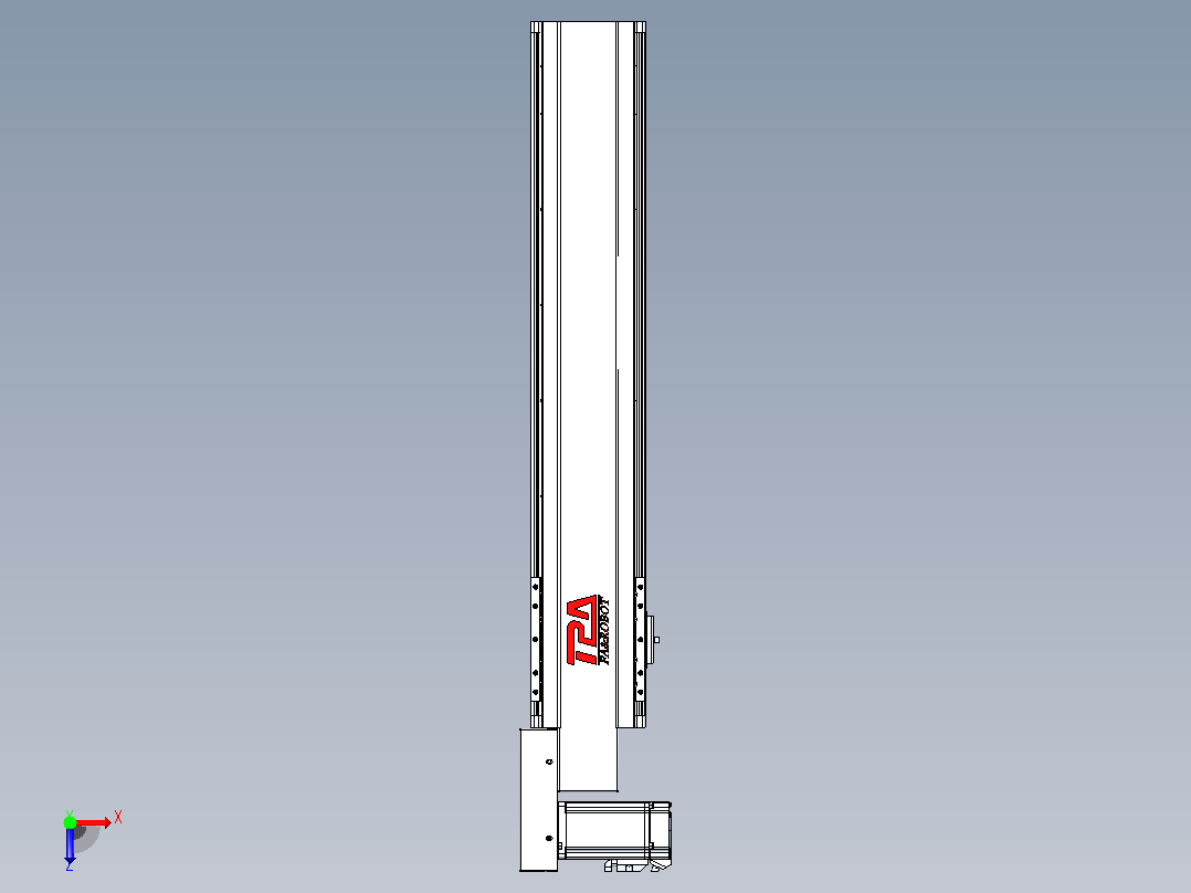 皮带直线轴半封闭可选导轨TPA-HNB-120D-110-L500-ML-Y-P40-N3俯视图
