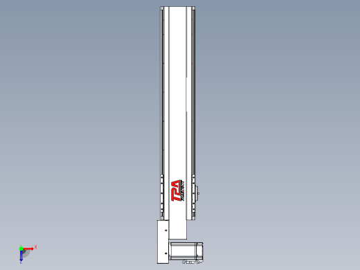 皮带直线轴半封闭可选导轨TPA-HNB-120D-110-L500-ML-Y-P40-N3俯视缩略图