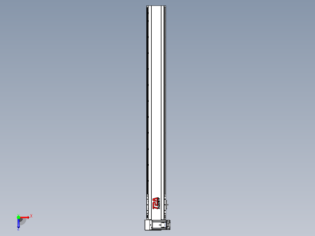 皮带直线轴半封闭可选导轨TPA-HNB-120D-110-L1100-LU-C-P40-N3俯视图