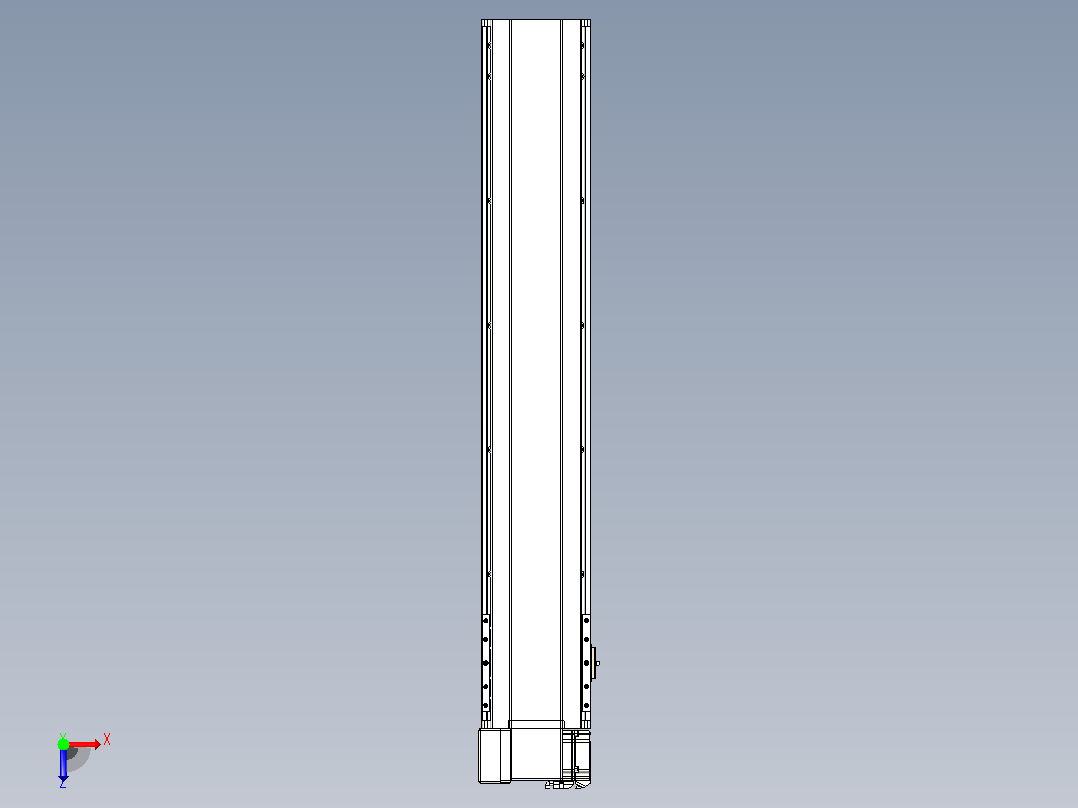 皮带直线轴半封闭可选导轨TPA-HNB-175D-140-L850-LP-C-P75-N3俯视图