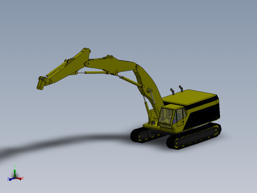 CAT 5110B重型矿用挖土机外壳模型3D图纸 solidworks2014设计