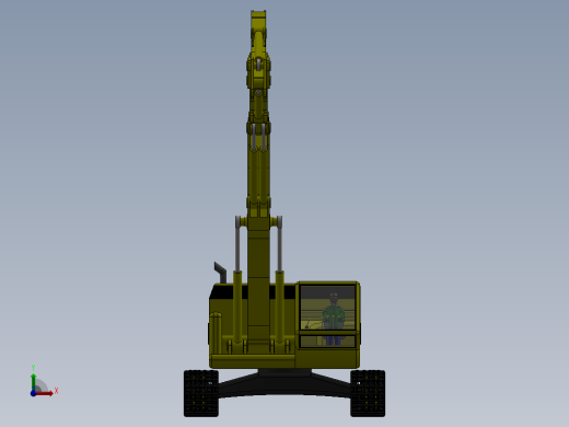 CAT 5110B重型矿用挖土机外壳模型3D图纸 solidworks2014设计前视缩略图
