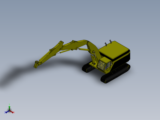 CAT 5110B重型矿用挖土机外壳模型3D图纸 solidworks2014设计正等轴测缩略图