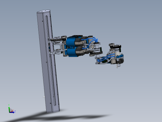 升降式四轴scara机器人SolidWorks3d图纸四轴内部结构图三维模型