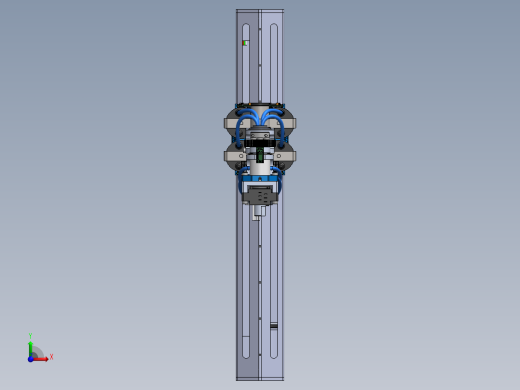 升降式四轴scara机器人SolidWorks3d图纸四轴内部结构图三维模型前视缩略图