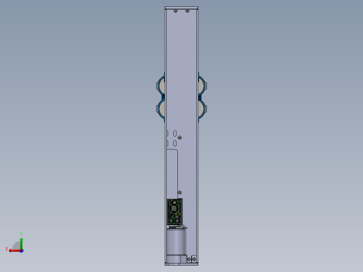 升降式四轴scara机器人SolidWorks3d图纸四轴内部结构图三维模型后视缩略图