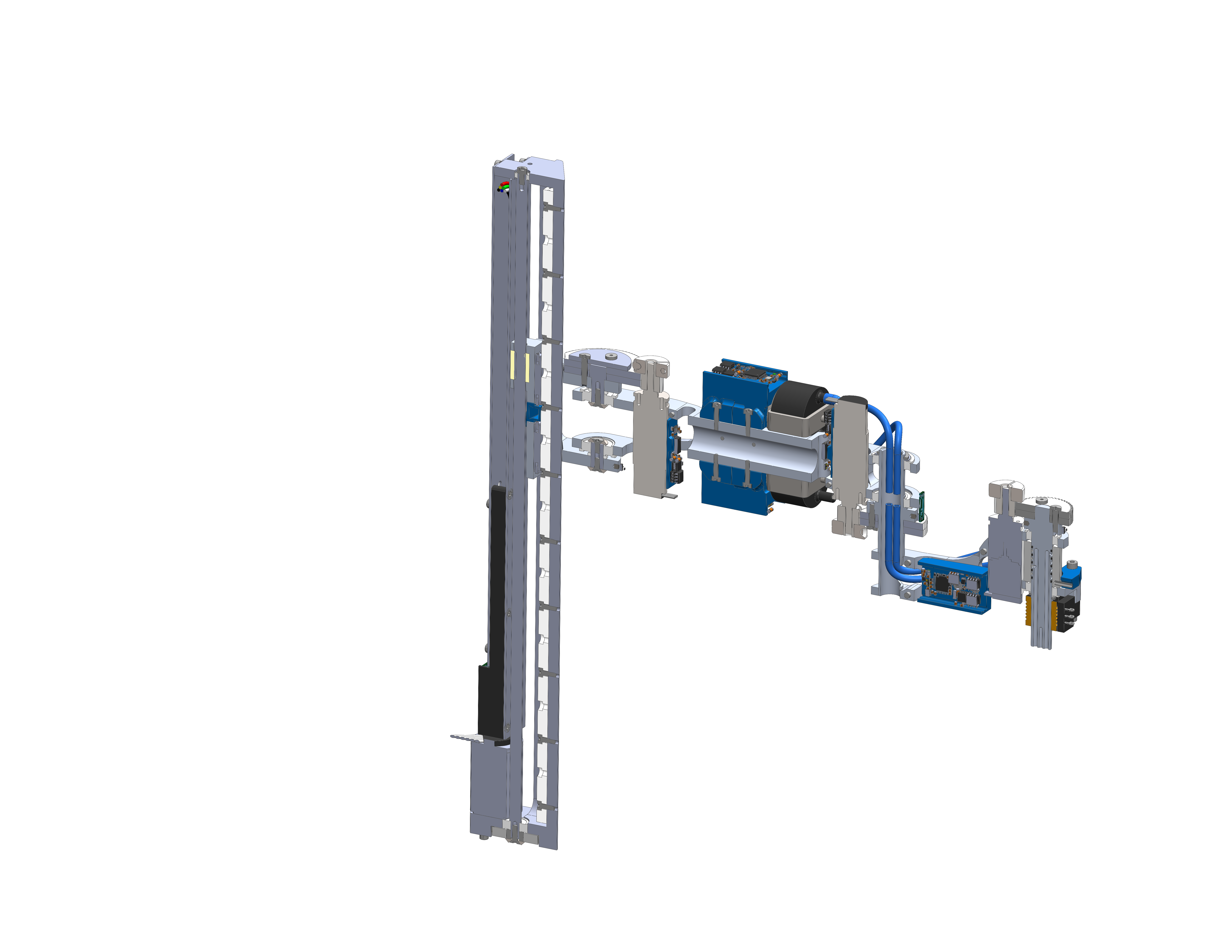 升降式四轴scara机器人SolidWorks3d图纸四轴内部结构图三维模型