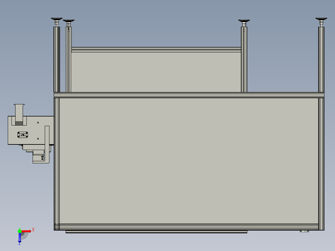 1031手机贴标总装配体1110俯视图