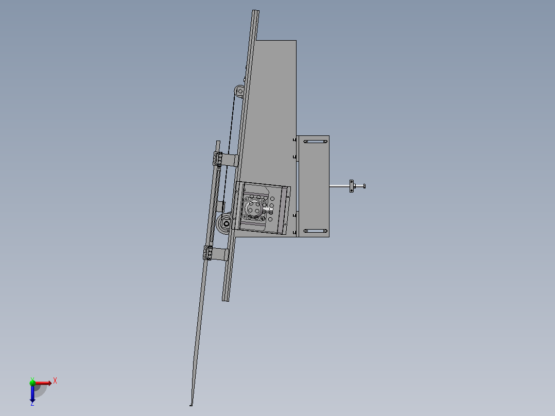 199伺服控制自动收料机俯视图