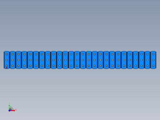 彩色公头100mil（2.54mm）系列-DS1021_blue_3x26p_100mil_Type19_rev1.0前视缩略图