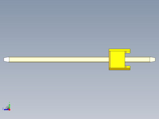 彩色公头100mil（2.54mm）系列-DS1021_yellow_1x14p_100mil_Type5_rev1.0右视缩略图