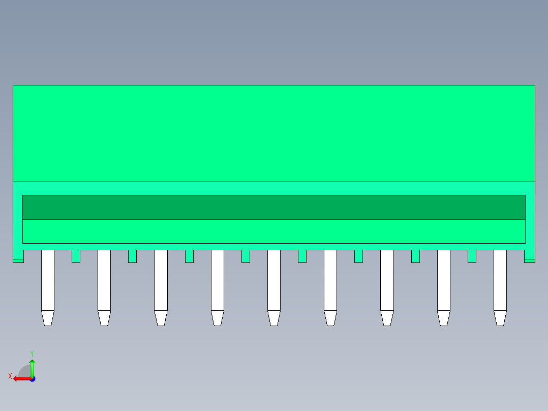 DEGSON 15EDG 系列 3.5mm 插拔式接线端子 FullPack-15EDGLC-3.5-09P-14-00AH后视图