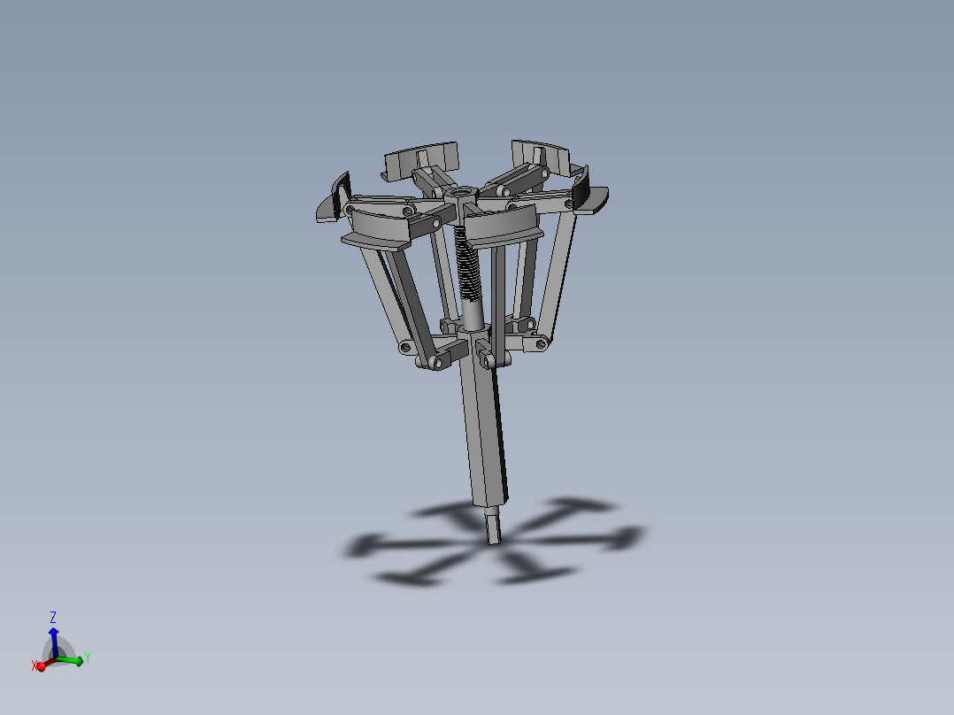 撑开弹性物体机构三维SW模型840451