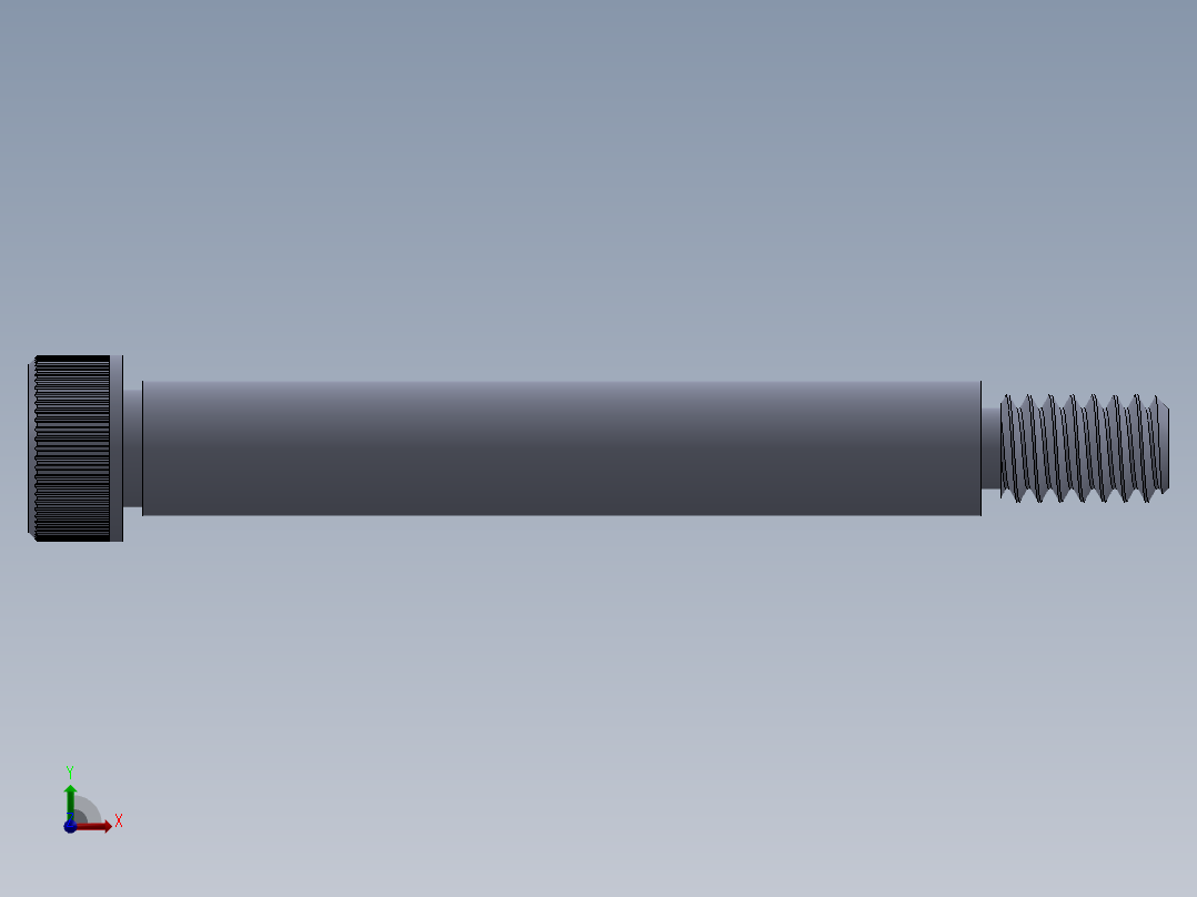 内六角螺螺栓-SB 0.25-20 x 2.SLDPRT前视图